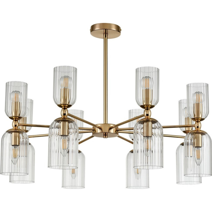 LUMION KASSIA 6586/16 MODERNI LN24 E14 16*40W 220V золото/прозрачный, металл/стекло