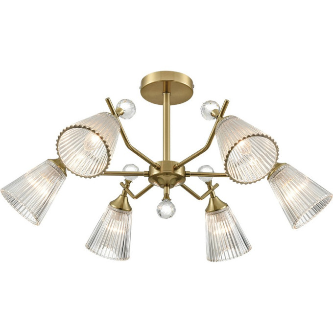 LUMION AURICA 8046/6C CLASSI LN24 Е14 6*40W 220V латунь/прозрачное стекло