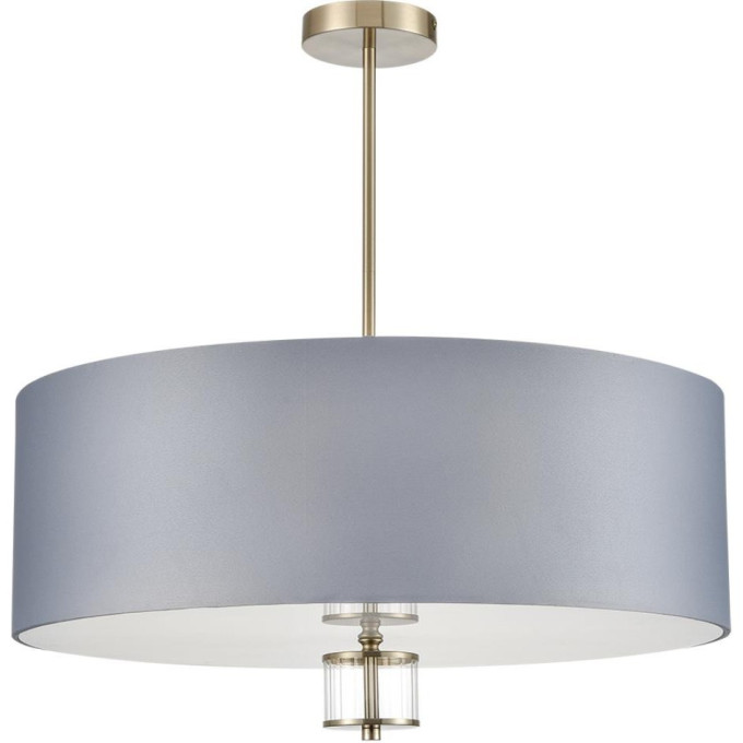 Люстра подвесная LUMION DAMONA 8108/7C MODERNI LN25 E14 7*40W 220V латунь титаниум/серый, металл/текстиль/стекло