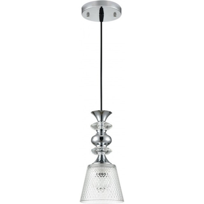 LUMION MANOLA 8049/1А SUSPENTIONI LN24 E27 1*60W 220V хром/прозрачный металл/стекло 8049/1A