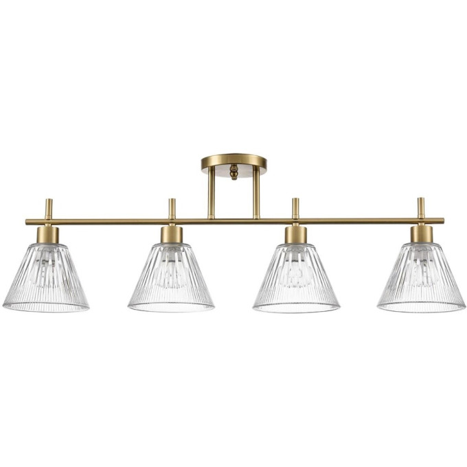 LUMION VIVIAN 8188/4C COMFI LN25 E14 4*40W 220V латунь/прозрачный, металл/стекло